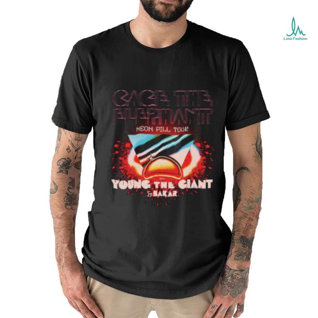 Cage The Elephant Tour 2024 Neon Pill Shirt Cage The Elephant Tour 2024 Neon Pill Shirt