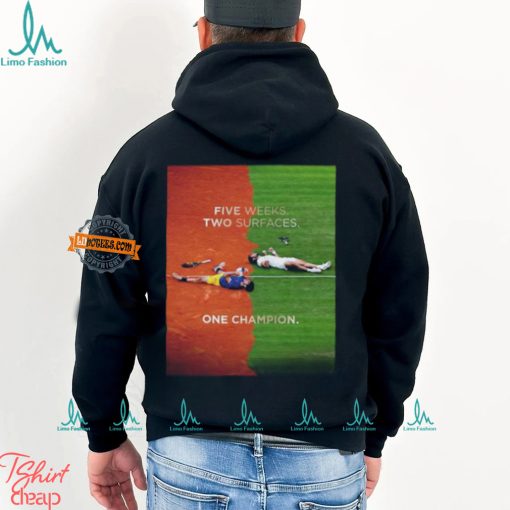 Carlos Alcaraz Five Weeks Two Surfaces One Champion 2024 Classic T Shirt