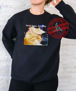 Cat Trump hair Larry Elder nine lives bitches shirt, hoodie, sweater, long sleeve and tank top Cat Trump hair Larry Elder nine lives bitches shirt