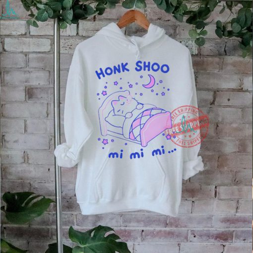 Cat sleeping honk shoo mi mi mi shirt