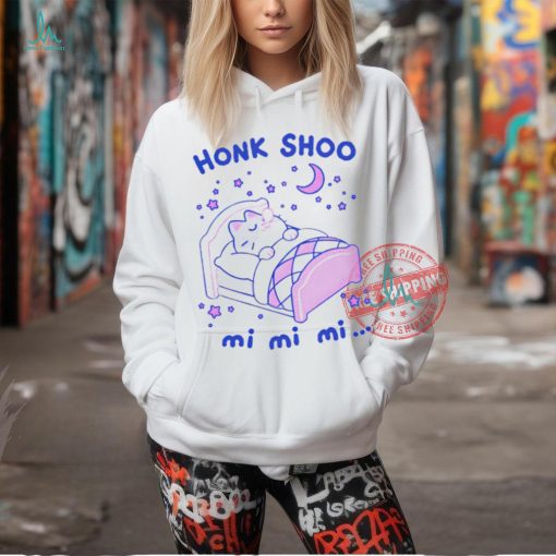 Cat sleeping honk shoo mi mi mi shirt