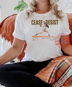 Cease No Hitter Celebration Tee San Diego cease and desist MLB white shirt