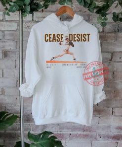 Cease No Hitter Celebration Tee San Diego cease and desist MLB white shirt