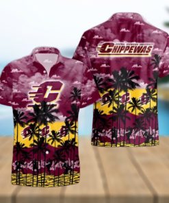 Central Michigan Chippewas Palms Tree Hawaiian Shirt