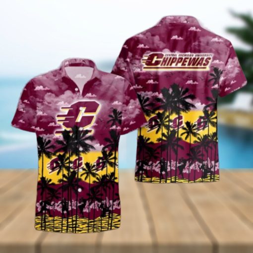 Central Michigan Chippewas Palms Tree Hawaiian Shirt