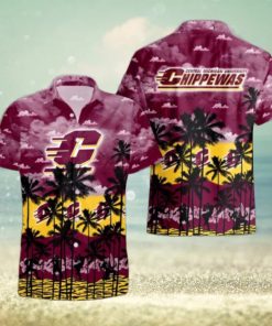 Central Michigan Chippewas Palms Tree Hawaiian Shirt