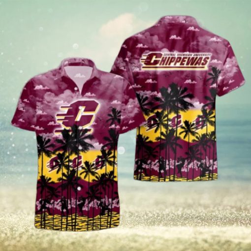 Central Michigan Chippewas Palms Tree Hawaiian Shirt