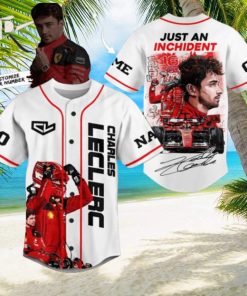 Charles Leclerc Just An Inchident Custom Baseball Jersey