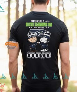 Charlie Brown And Snoopy Forever A Seattle Seahawks Fan Win Or Lose Yesterday Today Tomorrow Forever no Matter What Shirt