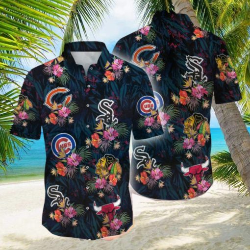 Chicago Bulls Chicago Cubs Chicago White Sox Chicago Blackhawks Hawaiian Shirt