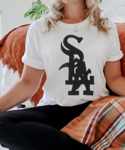 Chicago White Sox and Los Angeles Dodgers logo nested together shirt