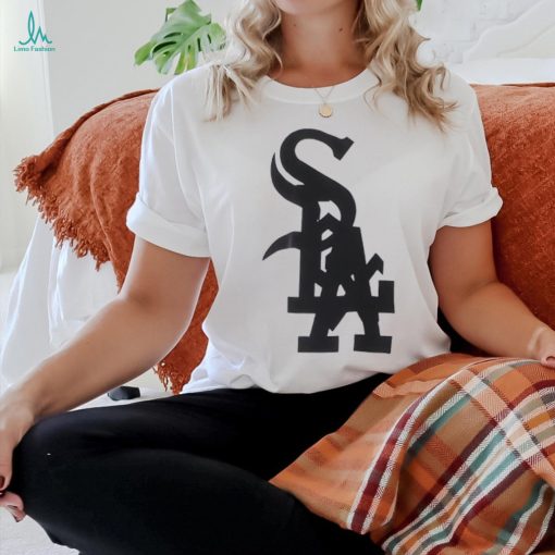 Chicago White Sox and Los Angeles Dodgers logo nested together shirt