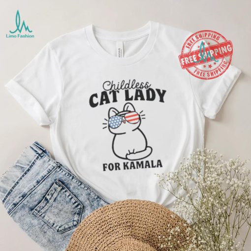 Childless Cat Lady For Kamala Shirt, Vote Blue 2024, Democrat Tshirt, Pro Democracy Tee, Election 2024 Shirt, Liberal T Shirt, Liberal Gifts