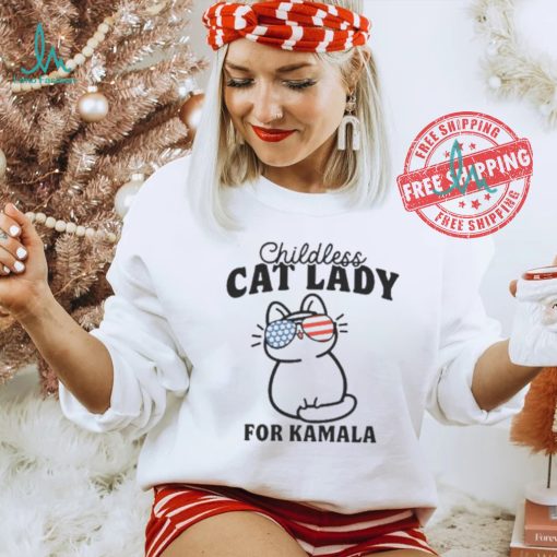 Childless Cat Lady For Kamala Shirt, Vote Blue 2024, Democrat Tshirt, Pro Democracy Tee, Election 2024 Shirt, Liberal T Shirt, Liberal Gifts