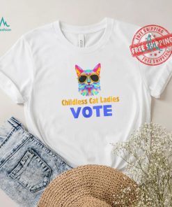 Childless Cat Lady Shirt Cat Lady Shirt Vote Blue Shirt Coconut Tree Harris 47 Shirt