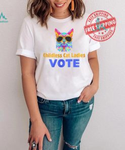 Childless Cat Lady Shirt Cat Lady Shirt Vote Blue Shirt Coconut Tree Harris 47 Shirt