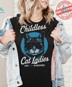 Childless Cat Lady Shirt Vote Blue Shirt Coconut Tree Harris 47 Shirt