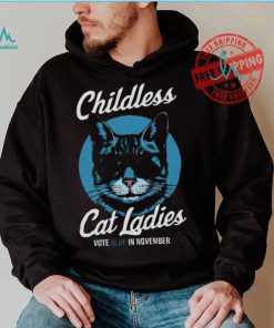 Childless Cat Lady Shirt Vote Blue Shirt Coconut Tree Harris 47 Shirt