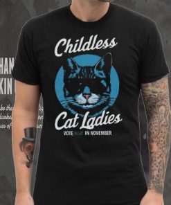 Childless Cat Lady Shirt Vote Blue Shirt Coconut Tree Harris 47 Shirt