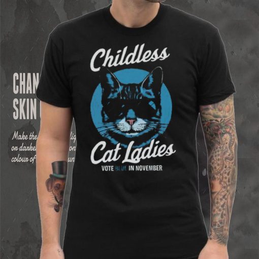 Childless Cat Lady Shirt Vote Blue Shirt Coconut Tree Harris 47 Shirt
