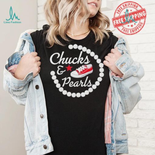 Chucks and pearls star shirt