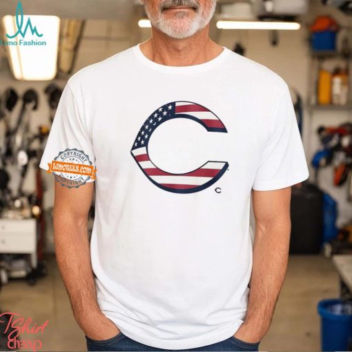 Cincinnati Reds C logo x Flag of the United States shirt