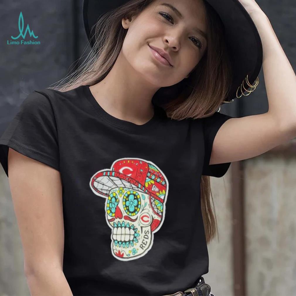 Cincinnati Reds Sugar Skulls T Shirt Cincinnati Reds Sugar Skulls T Shirt