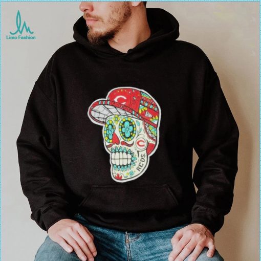 Cincinnati Reds Sugar Skulls T Shirt