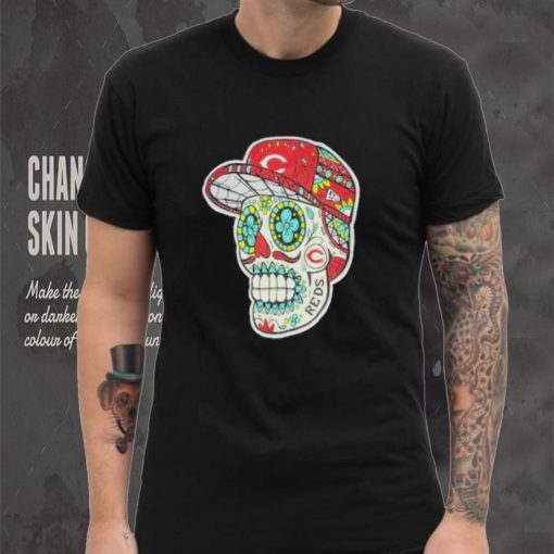 Cincinnati Reds Sugar Skulls T Shirt