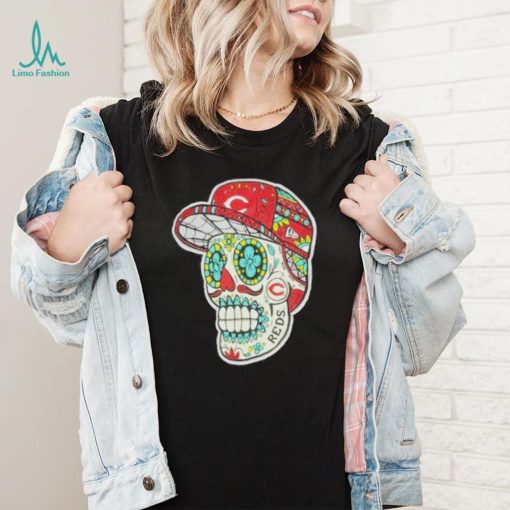 Cincinnati Reds Sugar Skulls T Shirt