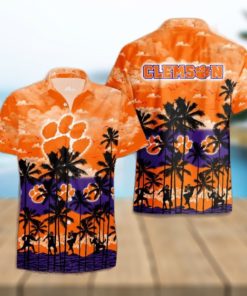 Clemson Tigers Palms Tree Hawaiian Shirt