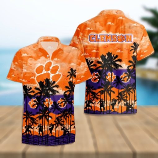 Clemson Tigers Palms Tree Hawaiian Shirt