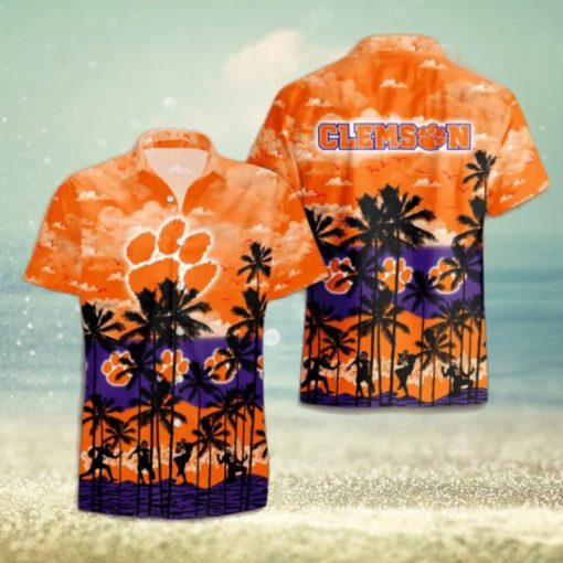 Clemson Tigers Palms Tree Hawaiian Shirt