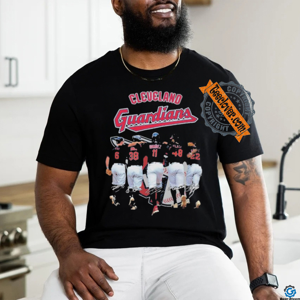 Cleveland Guardians Baseball Team Player Graphics Design Signature T Shirt Cleveland Guardians Baseball Team Player Graphics Design Signature T Shirt