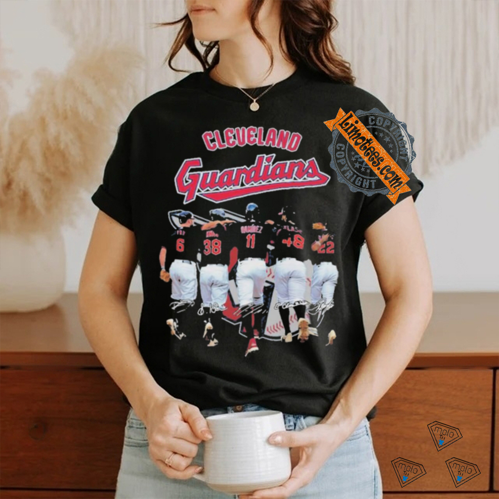 Cleveland Guardians Baseball Team Player Graphics Design Signature T Shirt Cleveland Guardians Baseball Team Player Graphics Design Signature T Shirt
