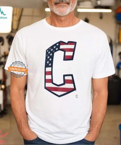 Cleveland Guardians C logo x Flag of the United States shirt