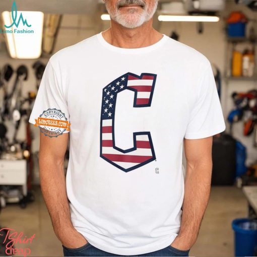 Cleveland Guardians C logo x Flag of the United States shirt