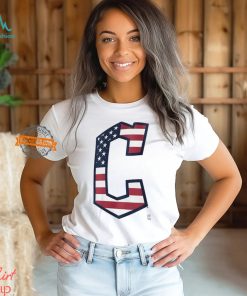 Cleveland Guardians C logo x Flag of the United States shirt