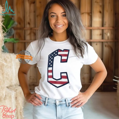 Cleveland Guardians C logo x Flag of the United States shirt