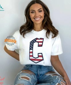 Cleveland Guardians C logo x Flag of the United States shirt