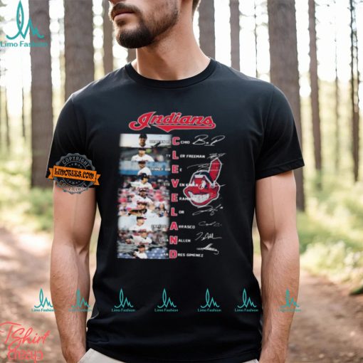 Cleveland Indians Logo Team Signature Unisex T Shirt
