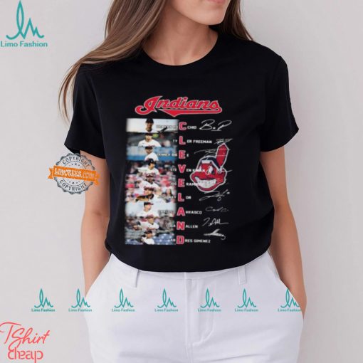 Cleveland Indians Logo Team Signature Unisex T Shirt