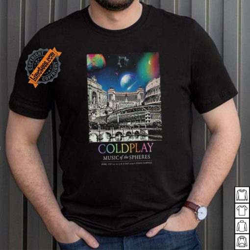 Coldplay Stadio Olimpico Rome Italy July 12 16 2024 Poster shirt