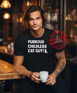 Cole & Marmalade Purroud Childless Cat Guy Shirt
