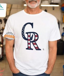 Colorado Rockies C R logo x Flag of the United States shirt