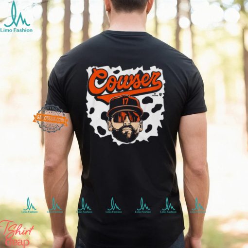 Colton Cowser Baltimore Orioles Cow Swag Head t shirt