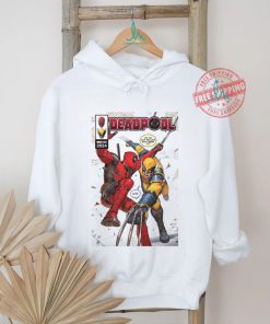 Comic Book Cover White Deadpool 3 Deadpool & Wolverine Tee shirt