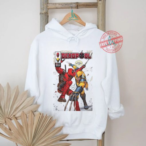 Comic Book Cover White Deadpool 3 Deadpool & Wolverine Tee shirt