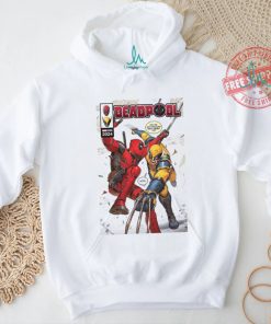 Comic Book Cover White Deadpool 3 Deadpool & Wolverine Tee shirt