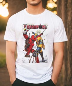 Comic Book Cover White Deadpool 3 Deadpool & Wolverine Tee shirt